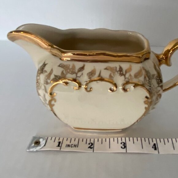 Vintage Sadler Milk Jug/ Creamer. White and gold. England 1930's (item # 2026) - Picture 9 of 9